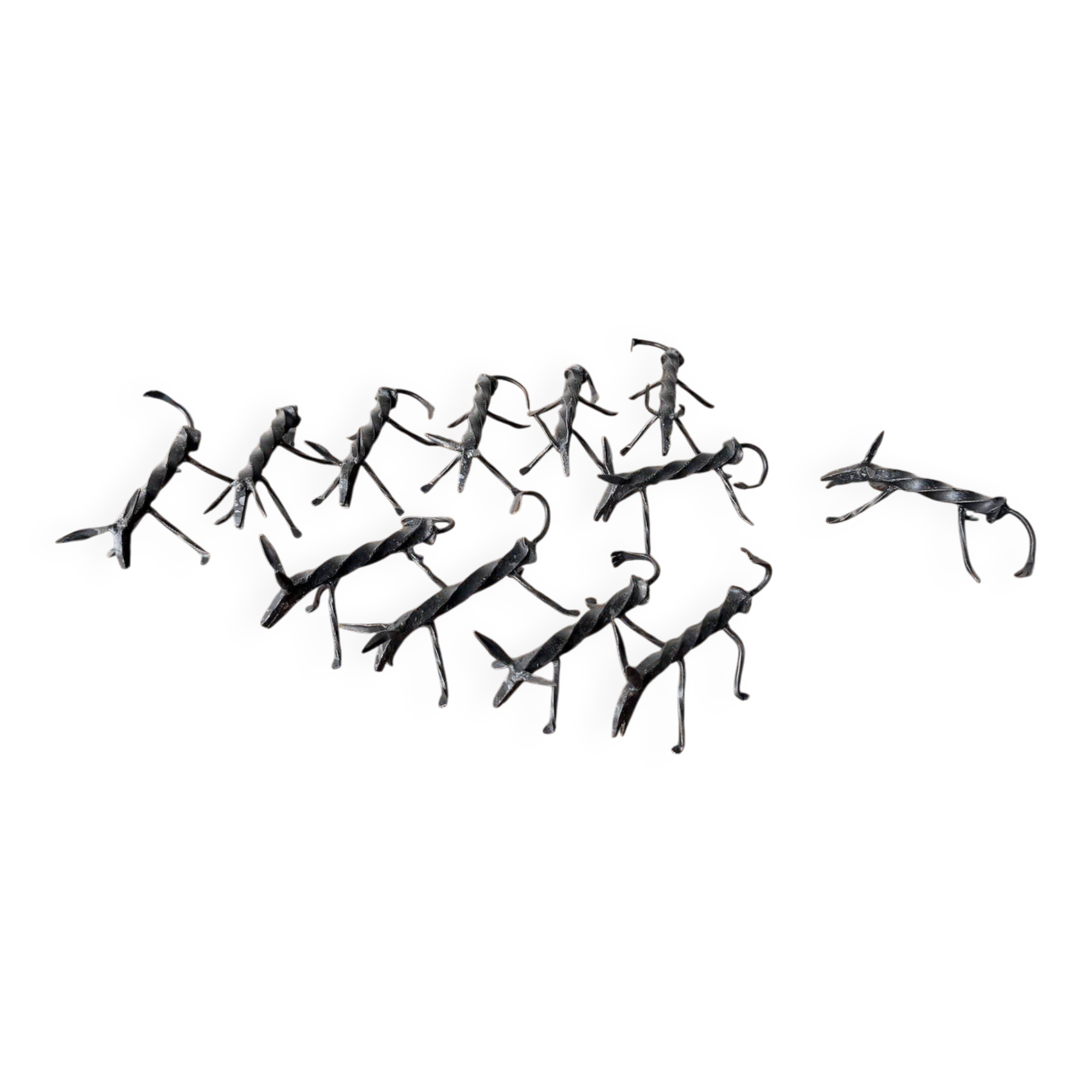 Brutalist zoomorphic knife rests