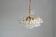 Large mid-century brass & crystal glass ceiling lamp from christoph palme
