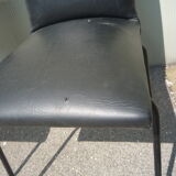 Set of 2 black faux chairs by Pierre Guariche