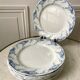 set of dessert plates in K&G Lunéville Iron Earth model "Angèle" late 19th century
