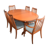 Restored Teak 1960s G Plan Table & 6 Chairs