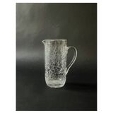 vintage mouth-blown glass water carafe