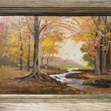 Painting HST/P circa 1950 "Autumn Landscape" by Harry Archer (Washington)