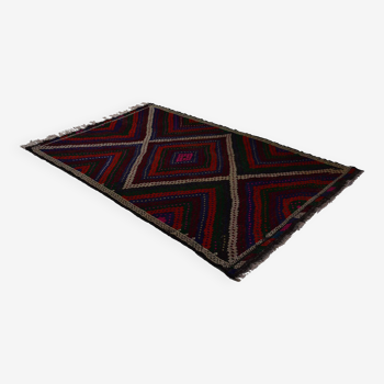 Tapis kilim de zone, kilim turc noué à la main en laine vintage, tapis de 285 cmx 182 cm