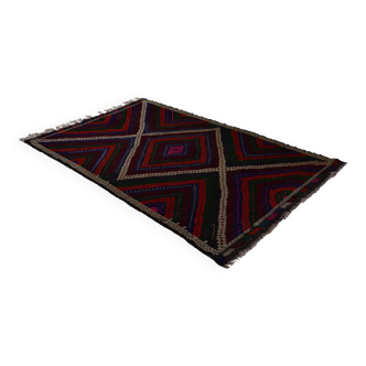 Area kilim rug ,vintage wool turkish handknotted kilim, 285 cmx 182 cm rug