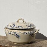 Iron earth tureen, Hirondelle model from the Lafitte factory in Bordeaux - old earthenware