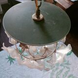 70s Flower and Mirror Chandelier