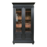 Black library showcase Napoleon cabinet of curiosities dresser
