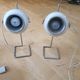 Pair of vintage eyeball lamps