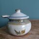 Small pot sugar and mustard bowl signed Atch, Chantal and Thierry Robert