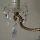 Cast bronze chandelier and crystal tassels – 3 fires