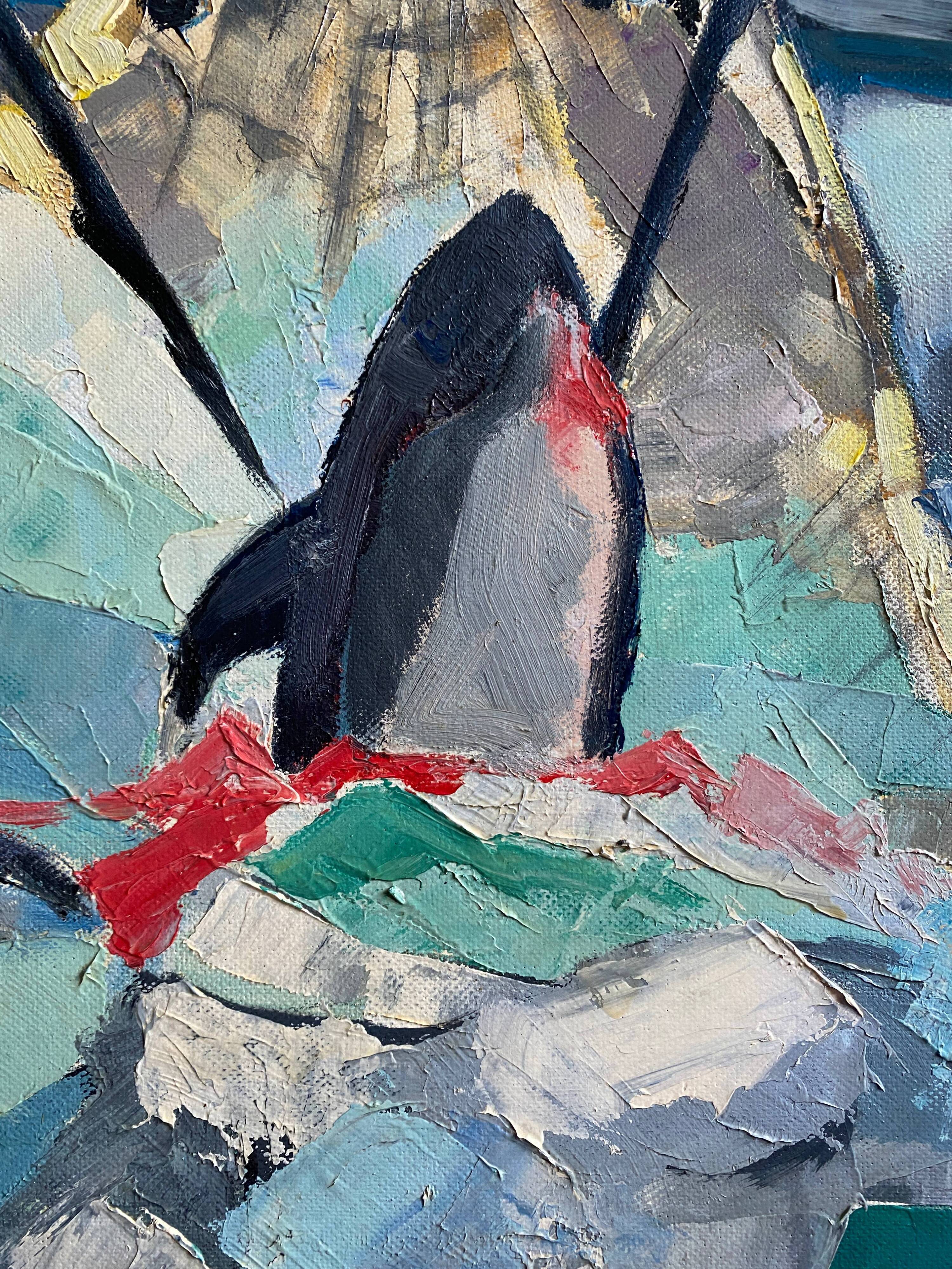 HST Africanist Orientalist painting "Tuna fishing" signed post cubist