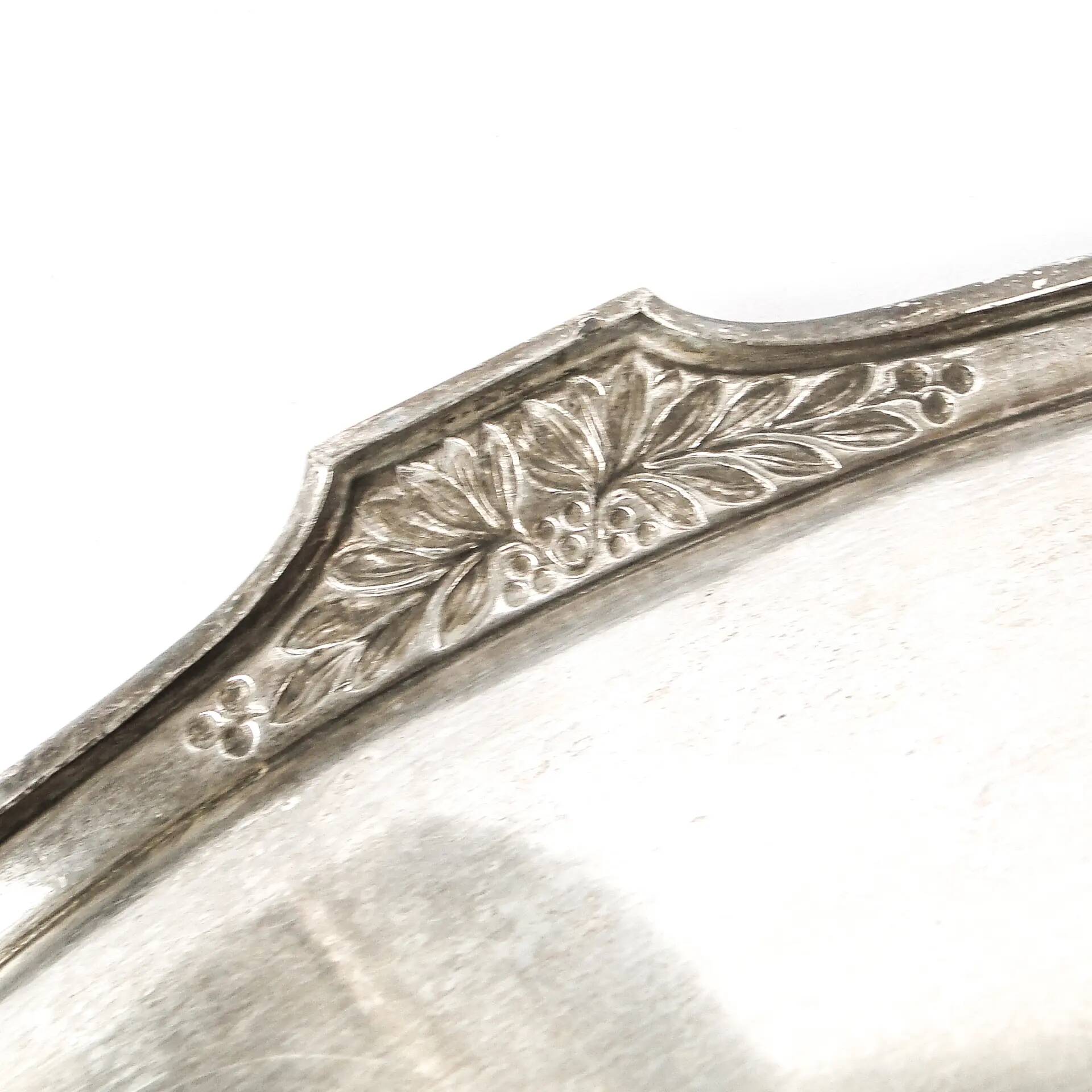 Art Nouveau platter, silver-plated brass, WMF, Germany, early 20th century