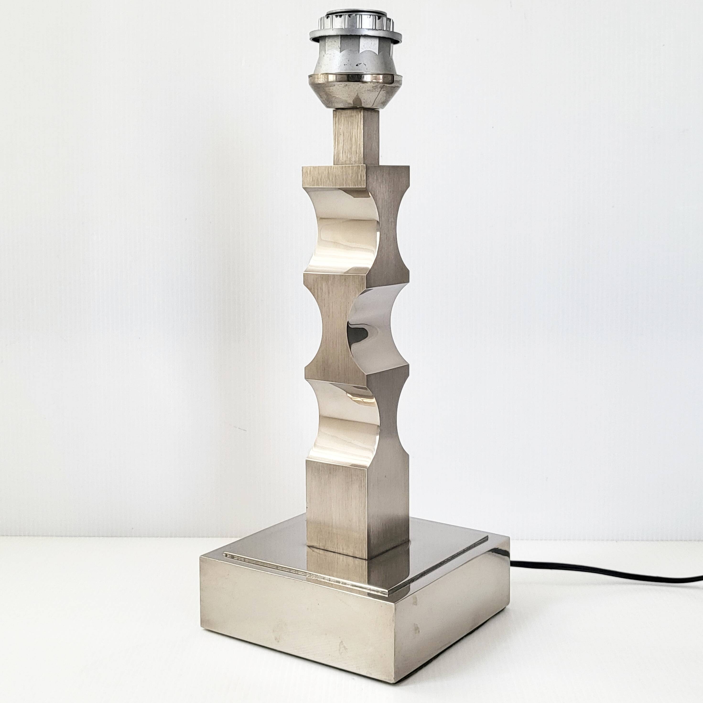 Vintage Binox 1960 stainless steel lamp