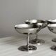 6 coupelles à dessert en inox sur pied