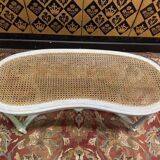 Bench - Louis XVI piano bench in cane / wickerwork