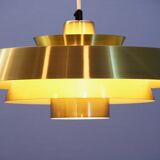 Suspension danoise 'Nova' en laiton massif de Jo Hammerborg pour Fog & Mørup, années 1960
