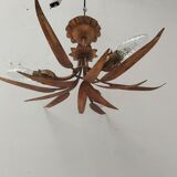 Golden leaf chandelier