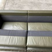 Pfister sofa for Knoll in khaki leather