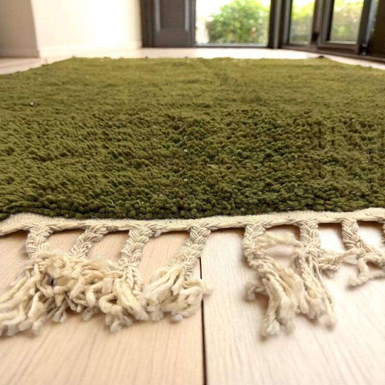 Tapis berbère vert en laine 210/310cm