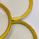5 plates Biarritz yellow and golden