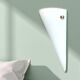 White  glass conical wall sconce lamp