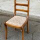 Louis Philippe solid wood and beige fabric office chair