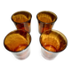 4 verres ambré Duralex vintage