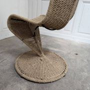 Fauteuil rotin et corde vintage