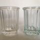 Pair of pots to jams in glass fluted on foot early 20th e