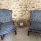 Pair of walnut armchairs - legs in sheep bone Louis XIII