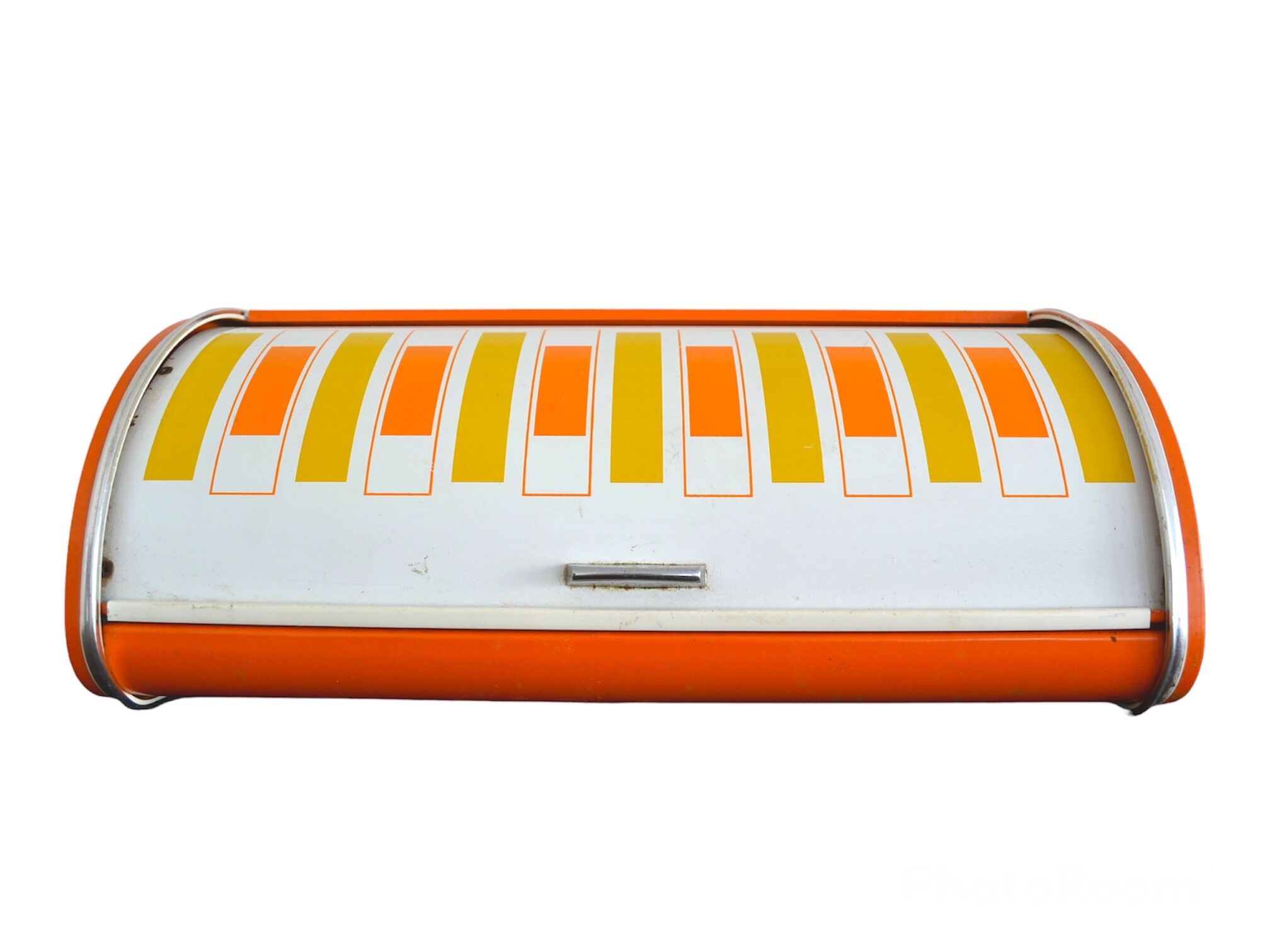 Orange bread hutch vintage 70s