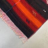 Ancien chemin de Kilim étroit turc 274x61 cm shabby chic, kelim vintage