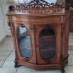 Meuble d'appui en placage de ronce de noyer style Napoléon III ou fin XIX