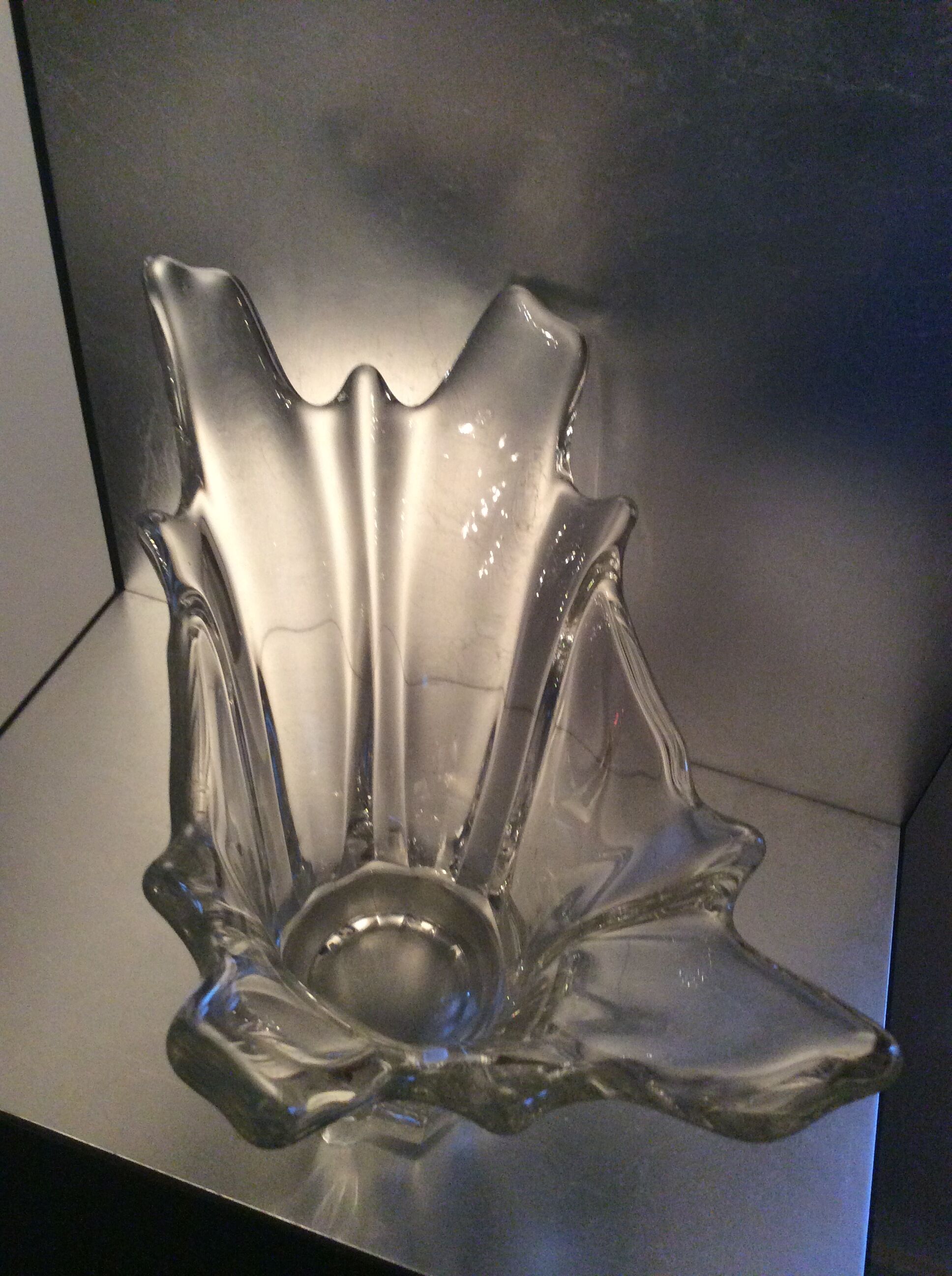 Vintage vase 70 in crystal by Val Saint Lambert