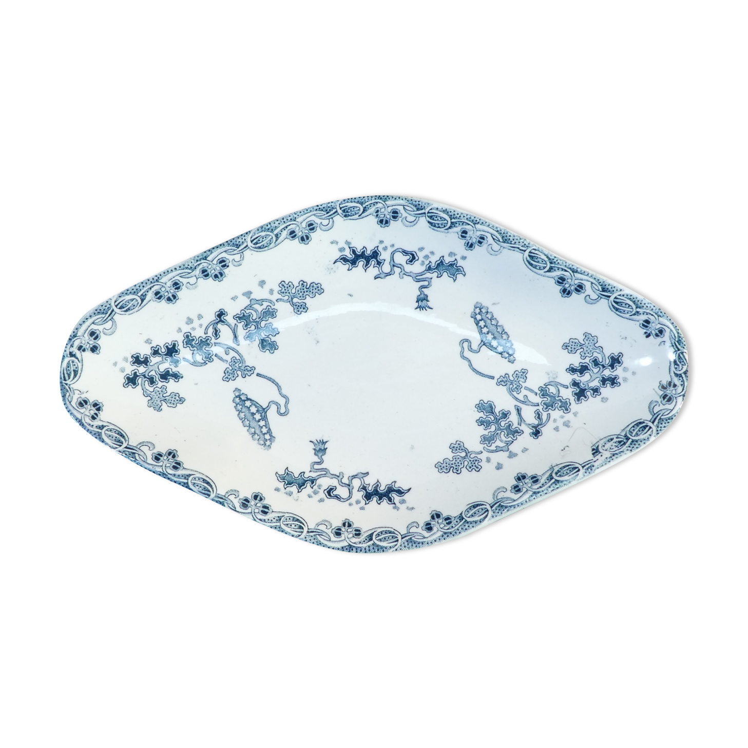 Ravier en faience de st amand hamage terre de fer