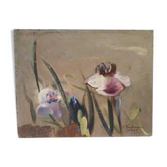 The irises, oil on canvas 1935 signed