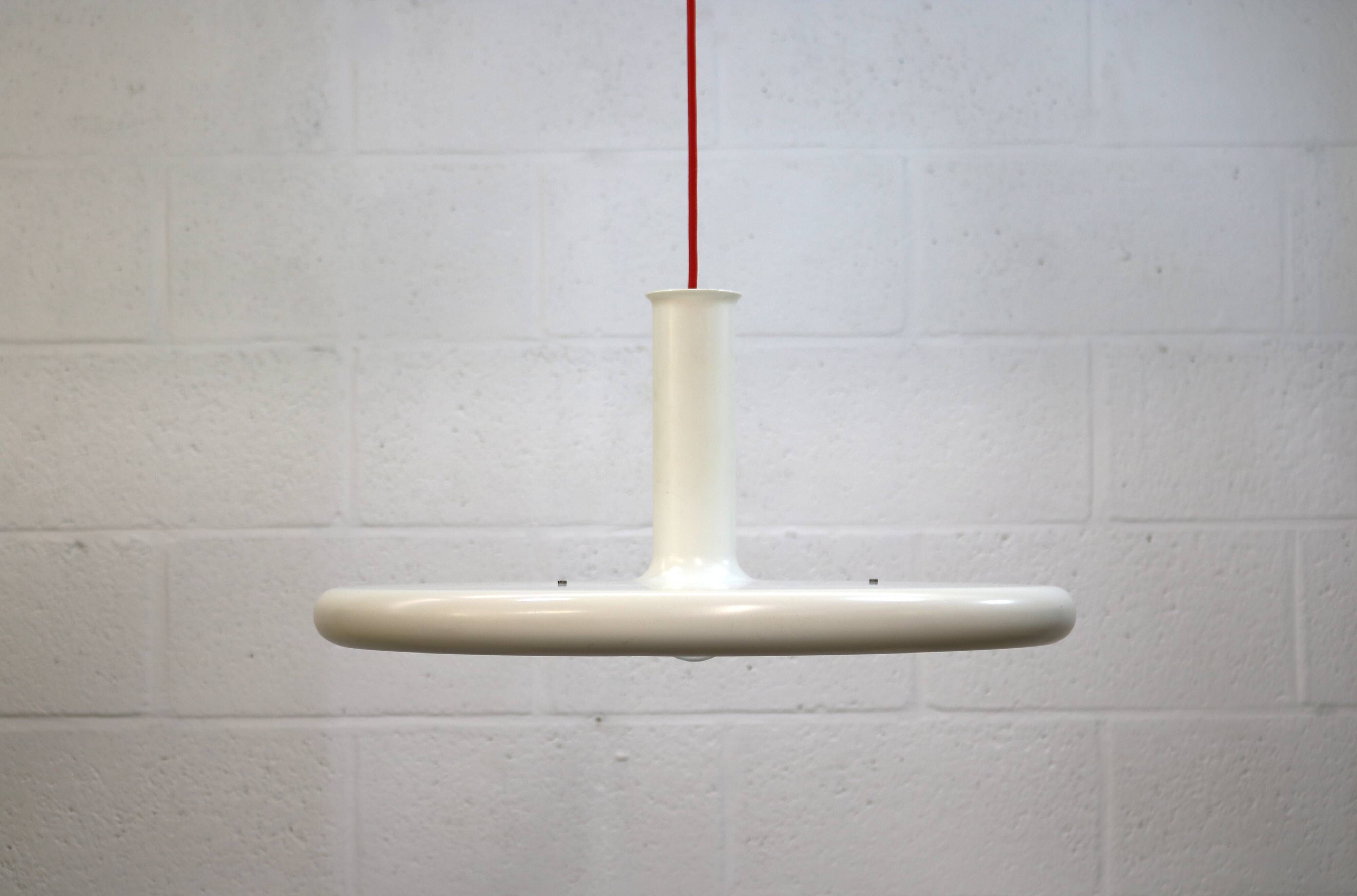 White XL Fog & Morup Optima Pendant Lamp: Hans Due Design, Denmark 1970s