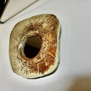 Vintage sandstone mirror from La Borne by Bruno H'dry 1960