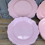 13 vintage powder pink plates
