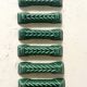 6 green ceramic knife rests, Vallauris 1950