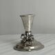 Vintage silver light metal candle holder