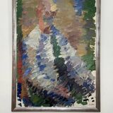 Swedish Oil on Canvas – “Sitting Man” by Bengt Crantz