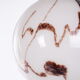 Vintage Hanging lamp Hollywood Regency style with white mixed glass ball.
