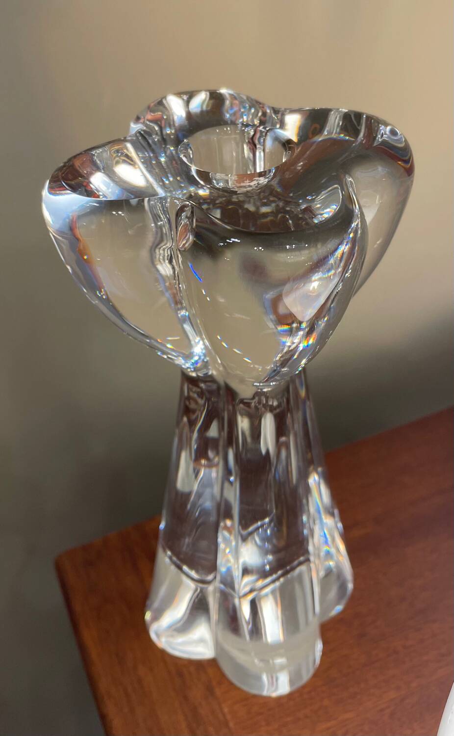 Baccarat crystal candle holder