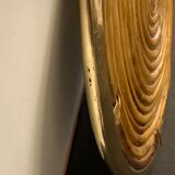 Round rattan and brass underside, 1960