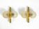 Pair of beautiful 60s Kaiser brass wall lamps with two golden glass spheres