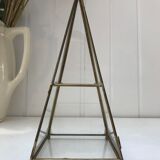Brass pyramid showcase