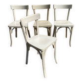 Set de 4 chaises bistrot blanches