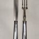 Art Deco silver plated lamb cutlery